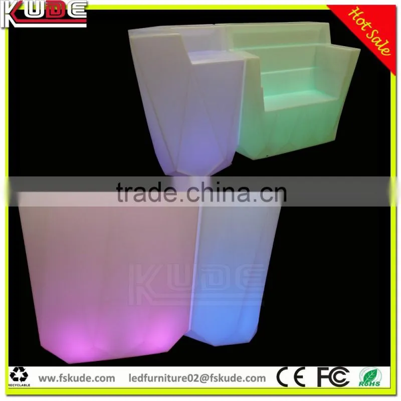 16 colors light illuminated led mobile bar counter for event
