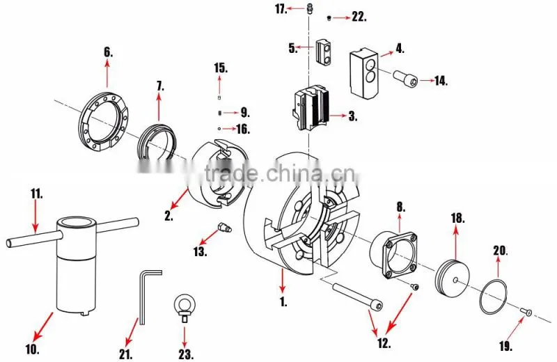 High-Speed Four-Jaw Hydraulic Power Chuck 8 Inch Solid Four-Jaw Hydraulic Chuck