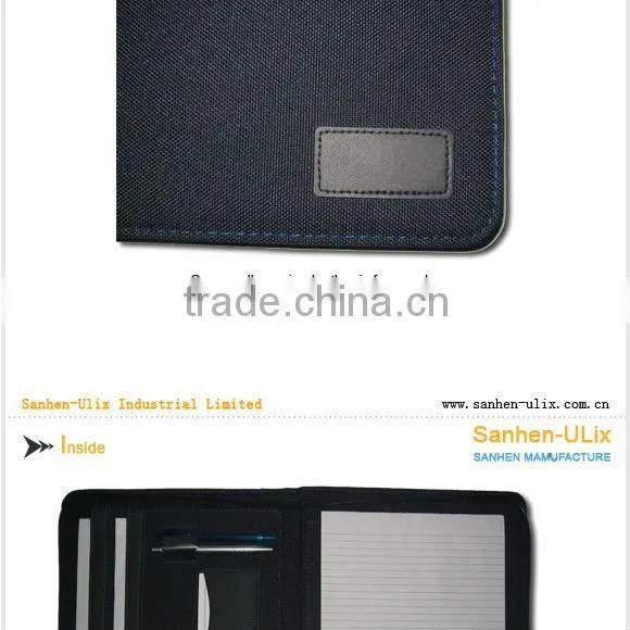 PORTFOLIO WITH ZIPPER CLOSURE INCLUDING NOTE BLOCK 1200D POLYESTER.