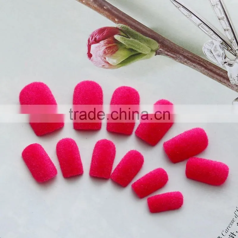 12pcs Velvet artificial nails, fake nail tips for nail art designs ABS nail tips