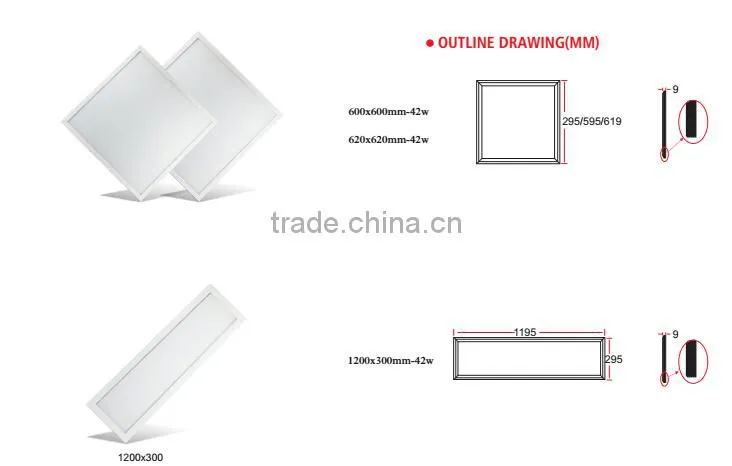 Square led ceiling panel light 600x600