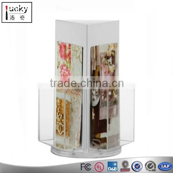 Acrylic folder holder unique design file rack ,custom all shape sign holder