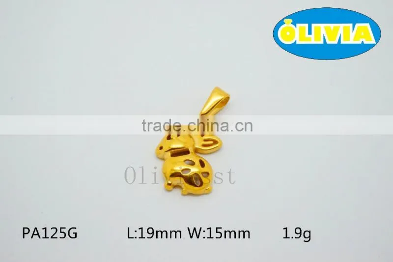 Olivia 2016 New Fashion Modern 316 Stainless steel Cast Metal Lovely Rabbit Pendant