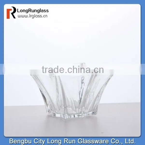 longrun hot new products for 2015 195g high white glass material glass fruit plate wholesale price