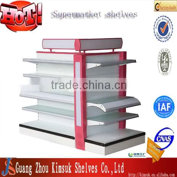 OEM ODM single side net back supermarket display shelf and rack