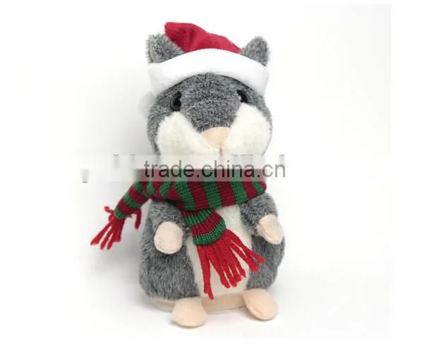2016 Christmas Gift Hot Cute Plush Talking Hamster Recording Toy Hamster, Speaking Hamster