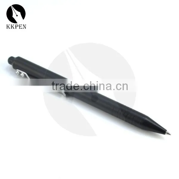 KKPEN Black retractable ball pen with personalized logo