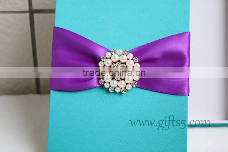 Elegant navy blue wedding invitation boxes