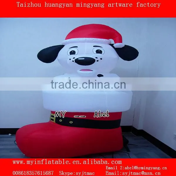 MY inflatable christmas decor spotty dog