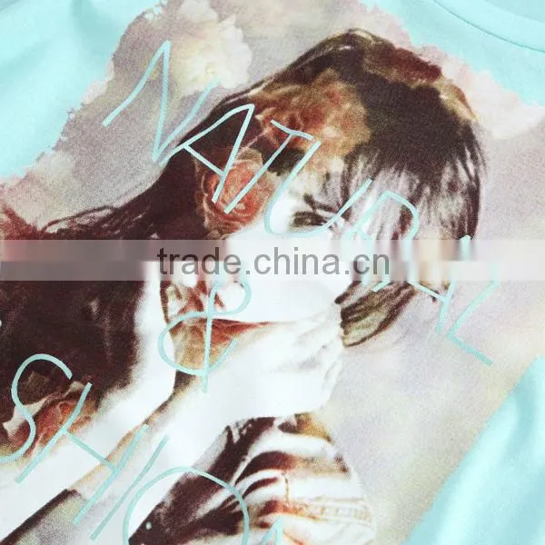 Womens Bat Sleeve T-shirt with Digital Print Design