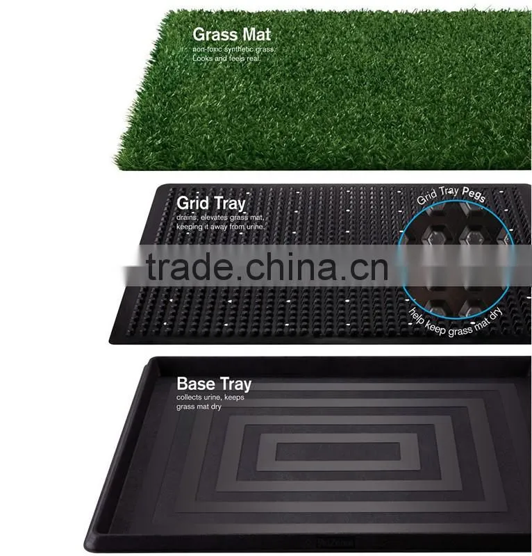 Pet Potty Three Layer with artificial grass Dog Toilet Training Pad Park Patch Mat Indoor Outdoor