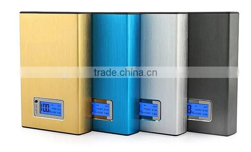 Promotional gift newest model metal material smart portable 12000mah power bank
