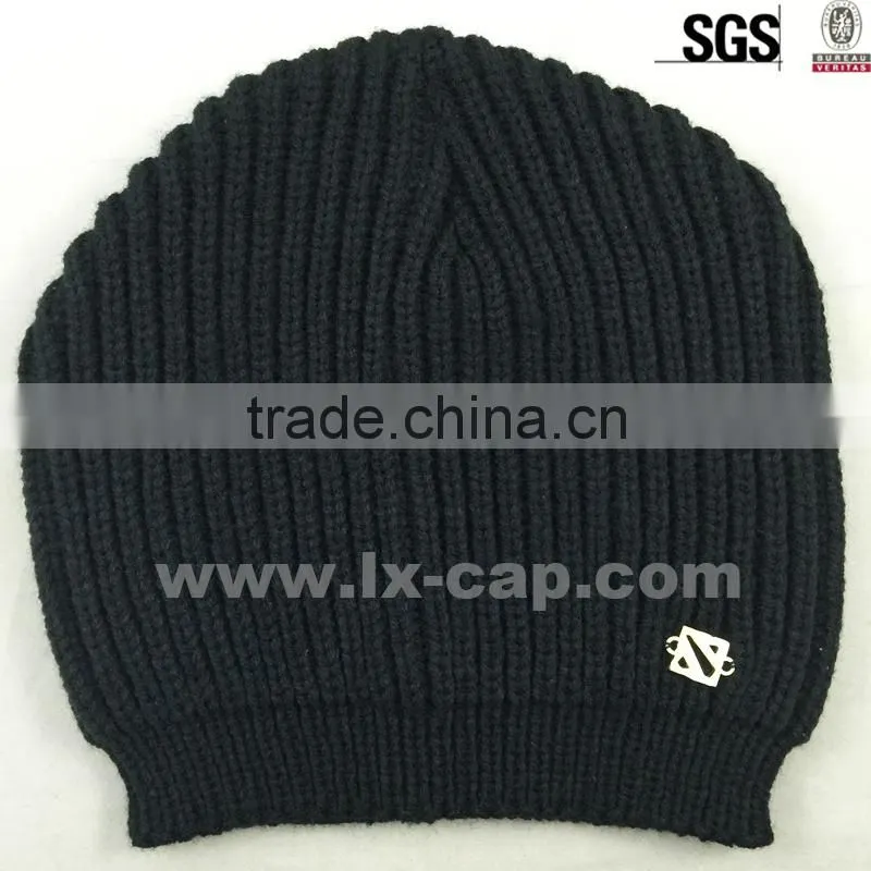 Fashion Warmer knitted beanie hat with pom