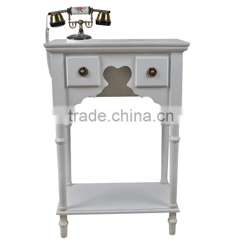 Wooden table vintage home decor table telephone desk