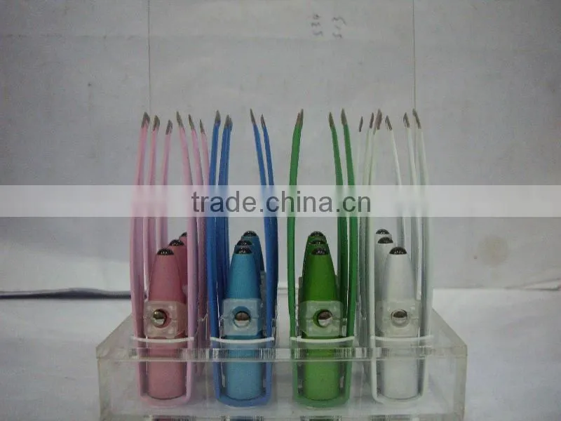 2016 LED Tweezers,painting tweezers with silicon grip
