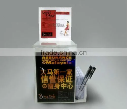 Acrylic suggestion box / Acrylic luckydraw box / acrylic donation box