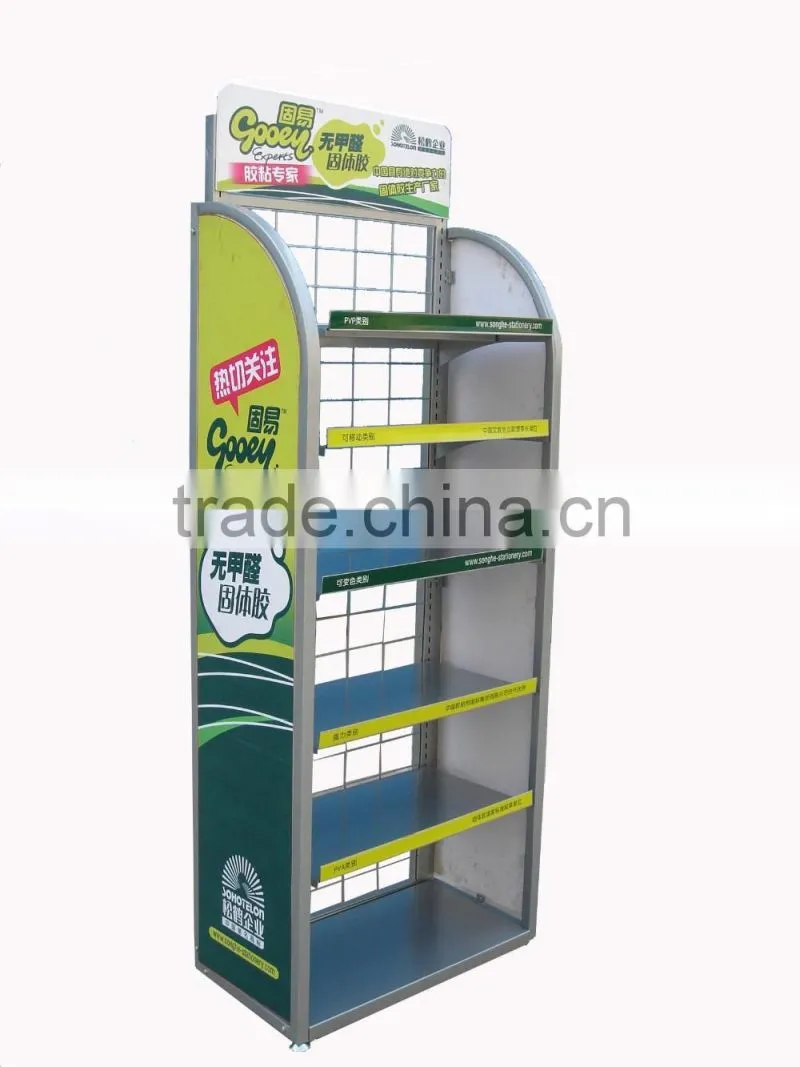 Factory flooring stand lubrication oil display rack car metal lube slushing compound display shelf
