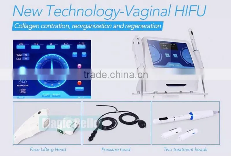 HOT!!! 2016 Lowest Price HIFU Machine Vaginal Hifu Anti-wrinkle Vaginal Tightening Machine for Beuaty Spa