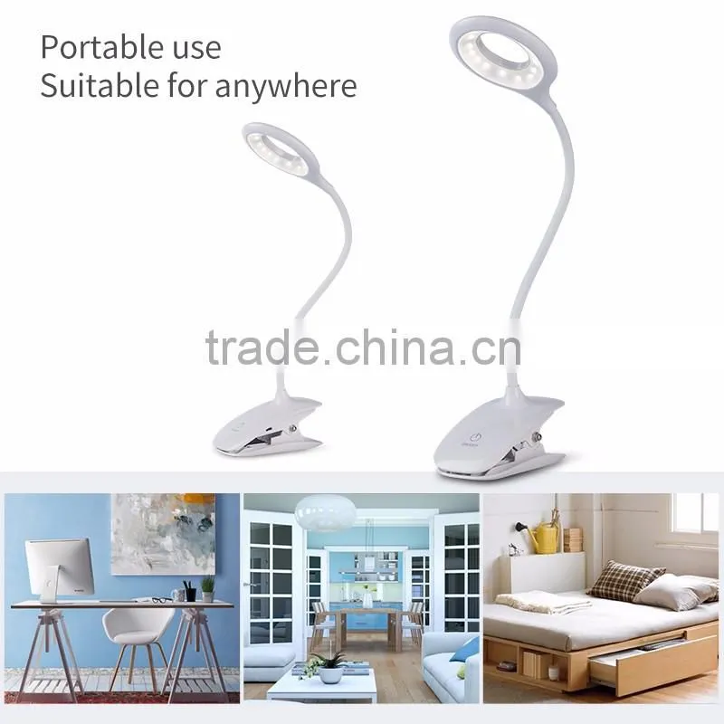 3W LED Table desk Lamp with Clips clamps dimmer switch indoor lamp