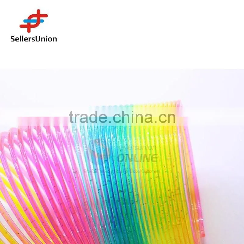 No.1 yiwu exporting commission agent wanted good quality plastic rainbow slinky spring toy