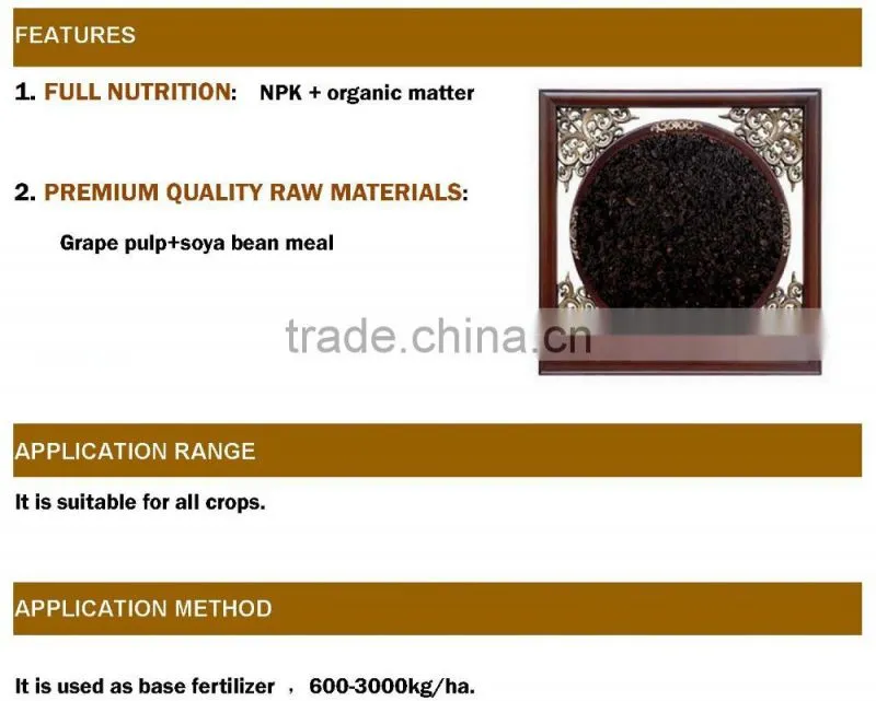 High Quality Organic Fertilizer With 60% Organic Matter(powder)