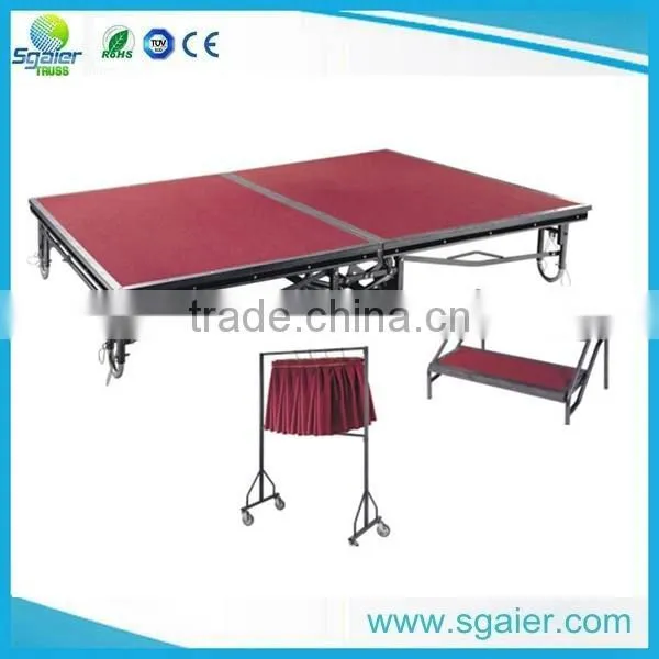 2017 Steel folding stage for hotel wedding stage dancing stage
