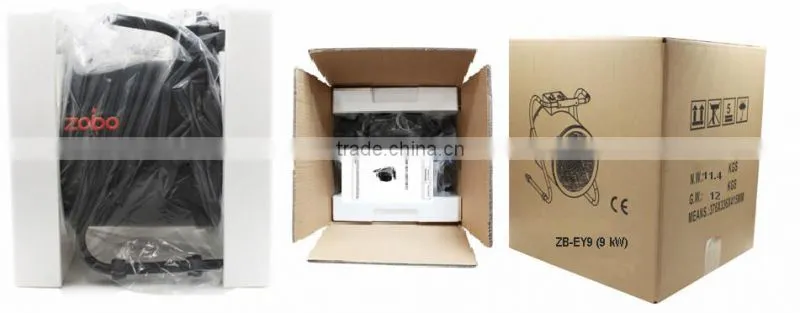 Best selling heater, three phase electric fan heater 9 kW with thermostat control panel