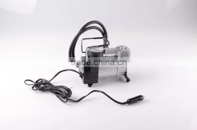 H10065 Portable 12v Mini Metal Air pump Compressor Tire Inflator Gauge