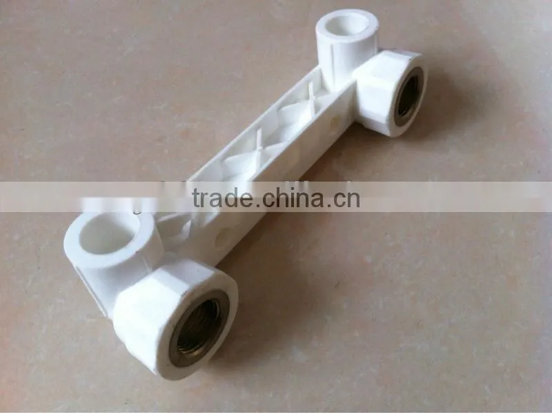 Good quality PPR Double Elbow with brass