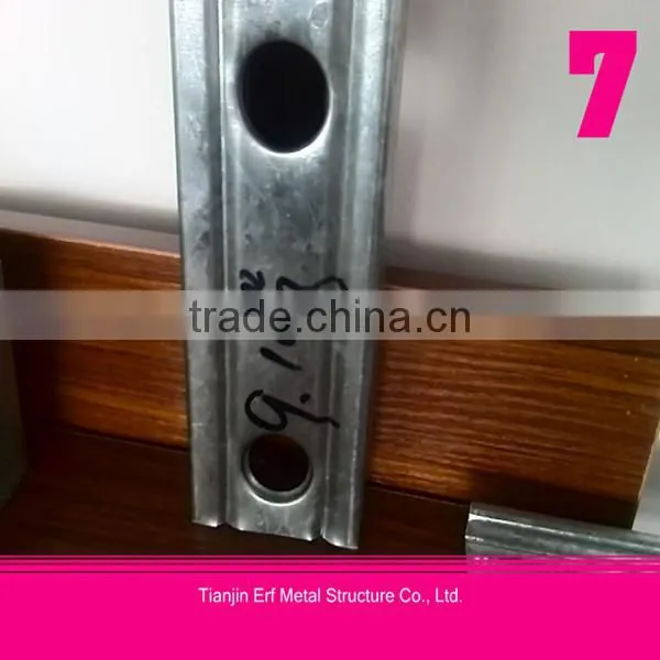 China Tianjin Mild Steel C-channel Sizes/Perforated C-channel