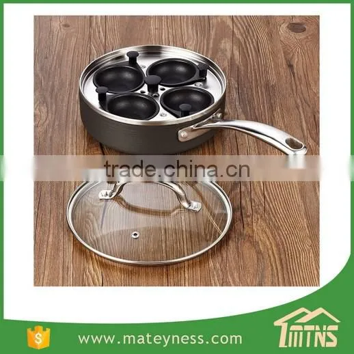 4-Cup Nonstick Aluminum Alloy Egg Poacher Pan