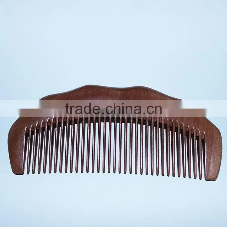 Half Moon Shaped Toothed Healthy Hair Care Peach Wood Comb