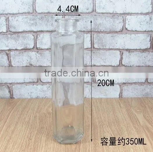 350ml glass bottle with cork lid