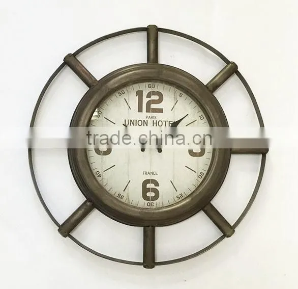 Hot Sale!!! Round Metal Vintage Multi Color Roman Numeral Wall Clock