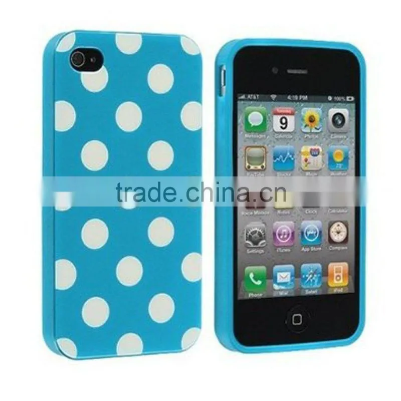 Generic Premium Full Back Case Housing with Polka Dots for iPhone5/5s/5c/6/plus
