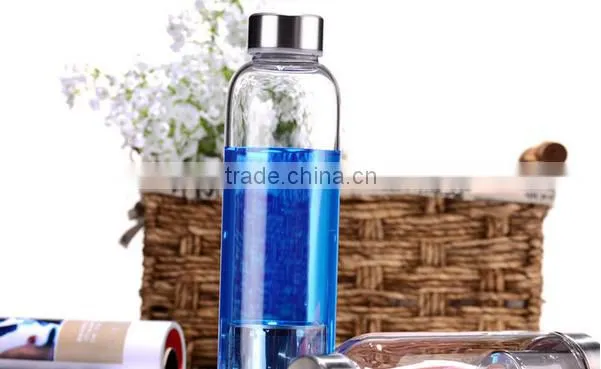 Promotional glass sport water bottle