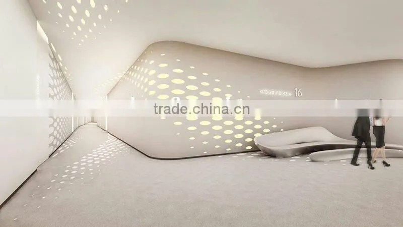 Hi macs solid surface interior decorating wall