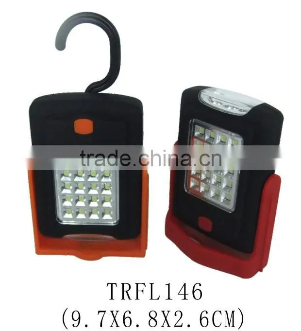Portable rotary hook magnetic 20+3 LED camping light