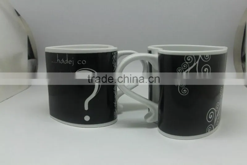 novelty items 11oz heart shaped handle ceramic mug for gift