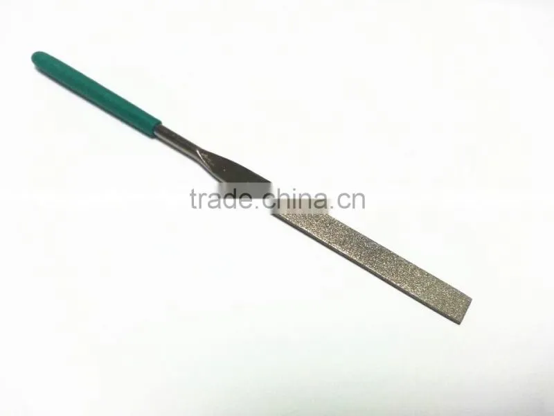 Tapered DIamond round and half- round flat file