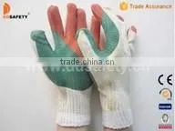 DDSAFETY 2017 Cotton Rubber Working Safety Glove 10 Gauge Bleach Cotton With Red Rubber Glove