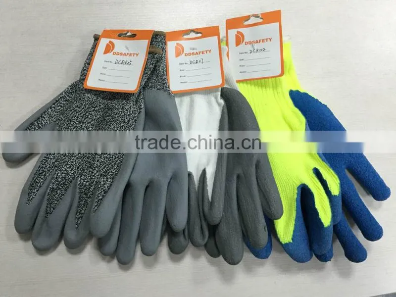 DDSAFETY 13G Cut Resistant Level 3 Nitrile Gloves Oil Resistant Gloves