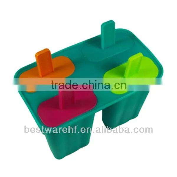 silicone molds for ice popsicle 4 cavities silicone ice cream popsicle molds