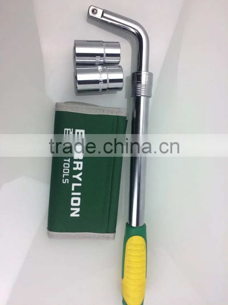 New design 4pcs tire wrench set for car, polished design auto repair car wrench tools