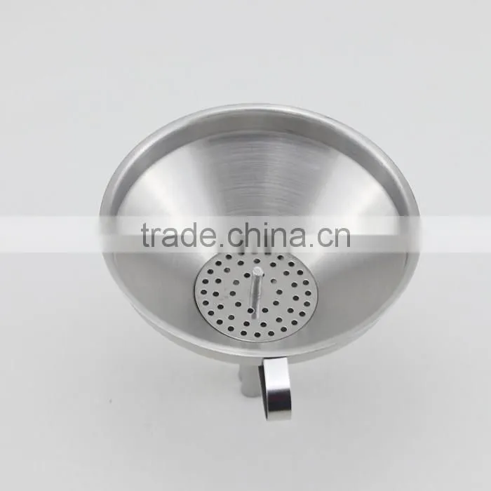 Wide Mouth Stainless Steel Funnel With Detachable Strainer