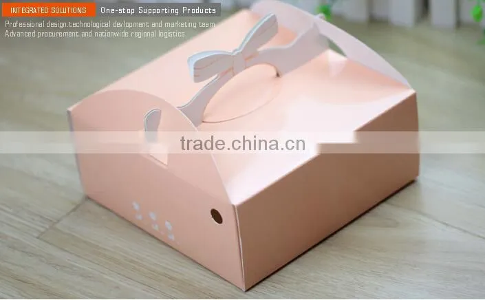 Portable bow 6 inch small folding gift box