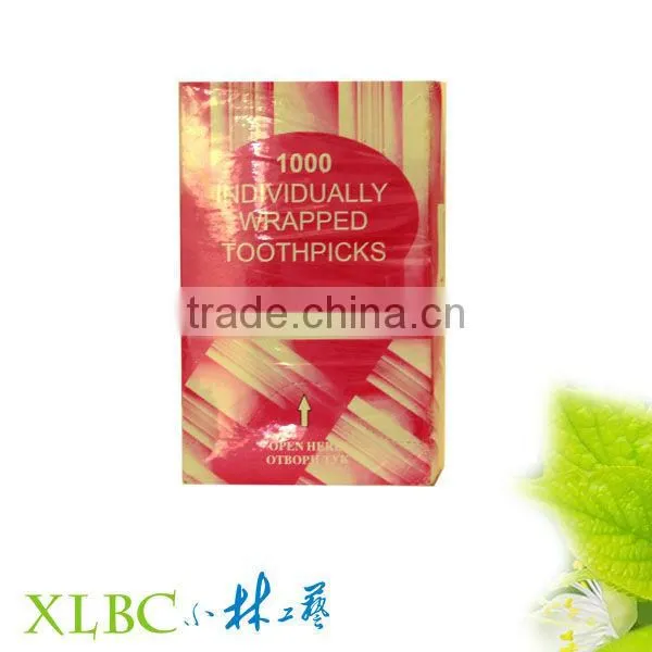 PP wrapped box mint bamboo toothpick with compete price