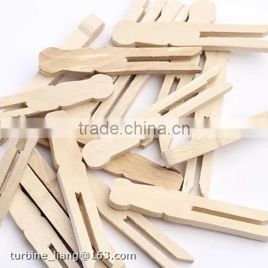 Whosales Cheap Wooden Craft Clothes Pegs, Flat Unfinished Wood Clothespins