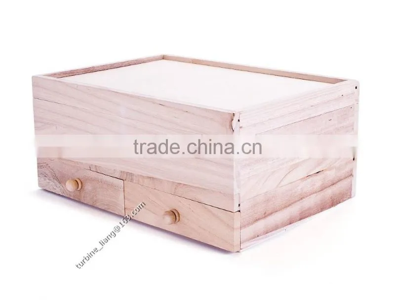 Unfinished Wooden Sewing Box