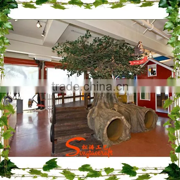 High-level design outdoor artificial tree house simulation artificial tree house for kids
